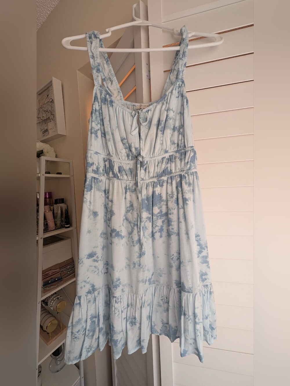 Light Blue Tie-Dye Sundress